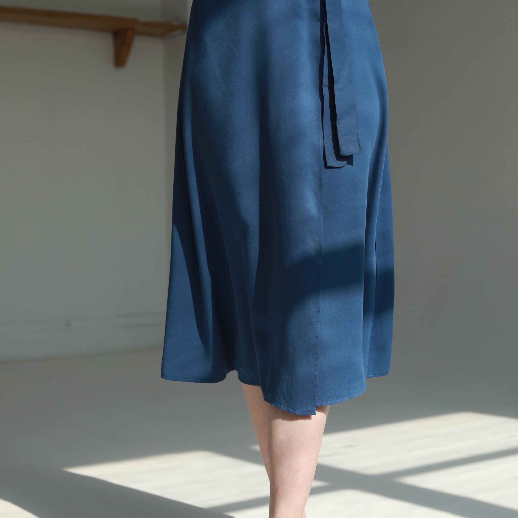 Sustainable handmade wrap midi skirt - AIYM Timeless Fashion